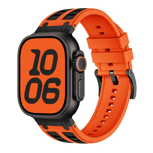 Vibrant Contrast Color Silicone Watch Band, For Apple Watch 46mm / 49mm / 45mm / 44mm, For Apple Watch 42mm / 41mm / 40mm / 38mm