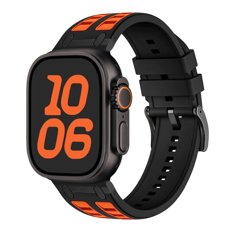 Vibrant Contrast Color Silicone Watch Band, For Apple Watch 46mm / 49mm / 45mm / 44mm, For Apple Watch 42mm / 41mm / 40mm / 38mm