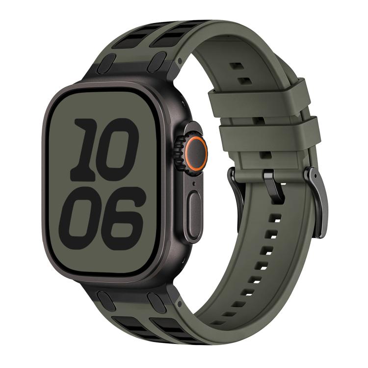 Vibrant Contrast Color Silicone Watch Band, For Apple Watch 46mm / 49mm / 45mm / 44mm, For Apple Watch 42mm / 41mm / 40mm / 38mm