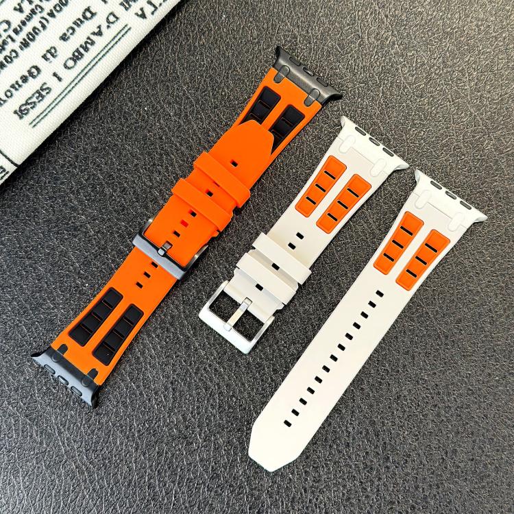 Vibrant Contrast Color Silicone Watch Band, For Apple Watch 46mm / 49mm / 45mm / 44mm, For Apple Watch 42mm / 41mm / 40mm / 38mm