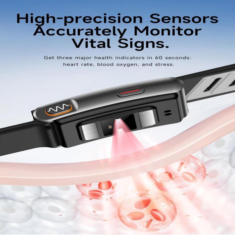 KR96 Pro Screenless Smart Bracelet Silicone Strap, Support Health Monitoring / Multiple Sports Modes