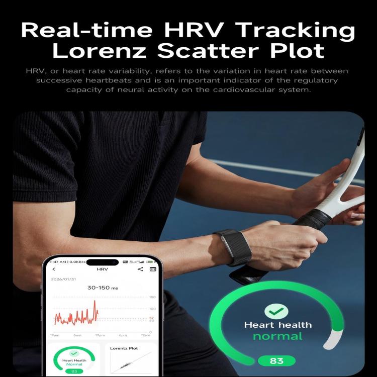 KR96 Pro Screenless Smart Bracelet Nylon Strap, Support Health Monitoring / Multiple Sports Modes