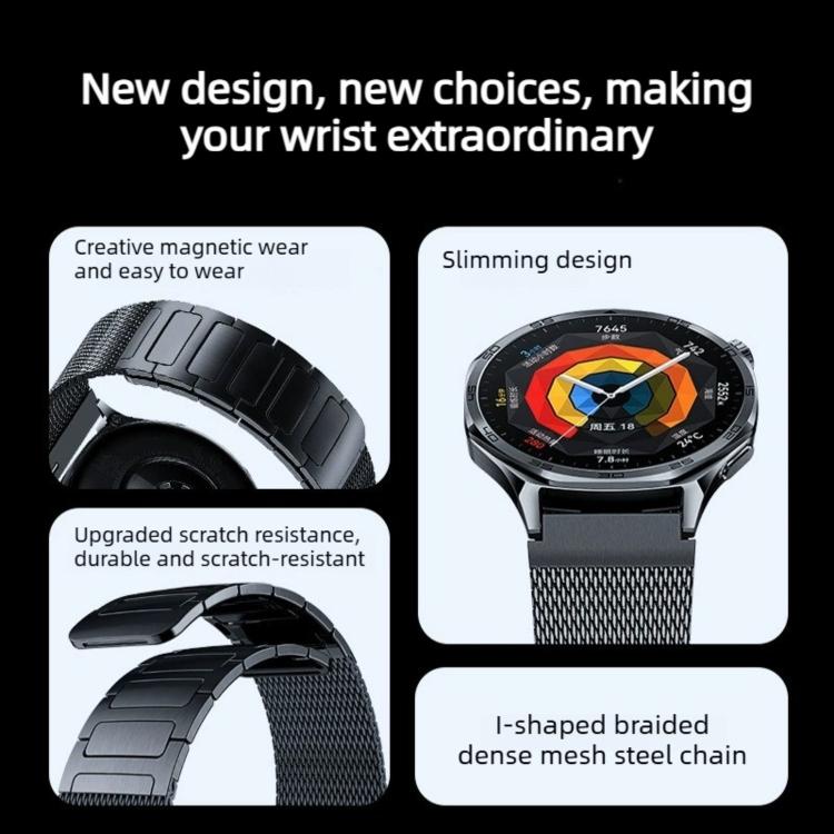 I-Shaped Magnetic Stainless Steel Watch Band, For Huawei Watch GT Runner 2