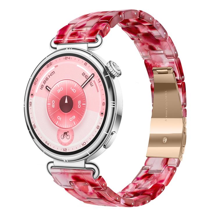 Slim Butterfly Clasp Three Beads Resin Watch Band, 18mm, 20mm