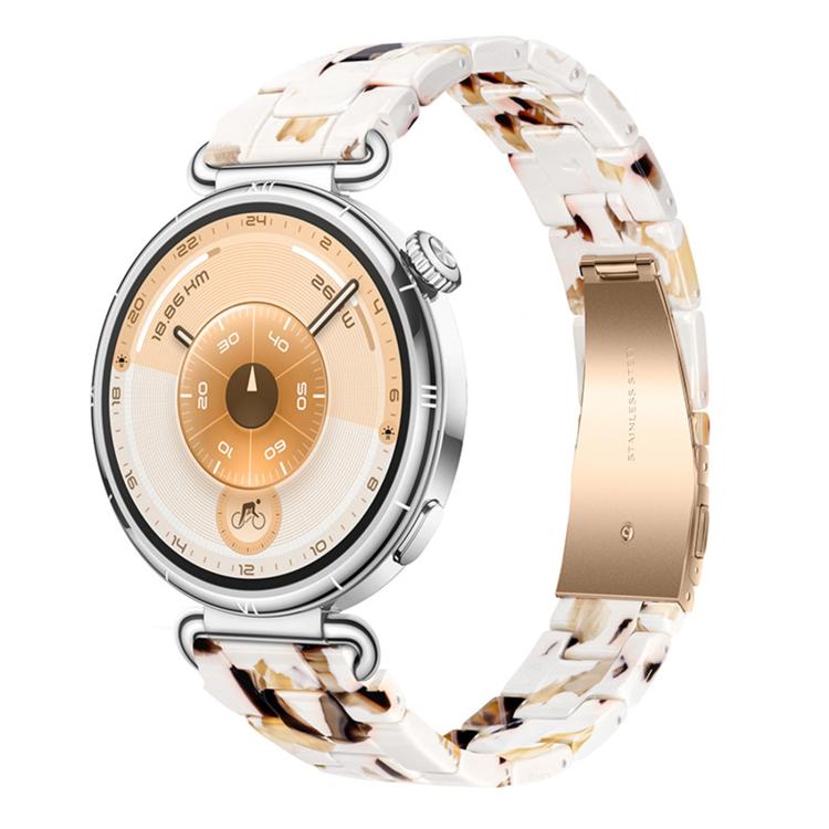 Slim Butterfly Clasp Three Beads Resin Watch Band, 18mm, 20mm