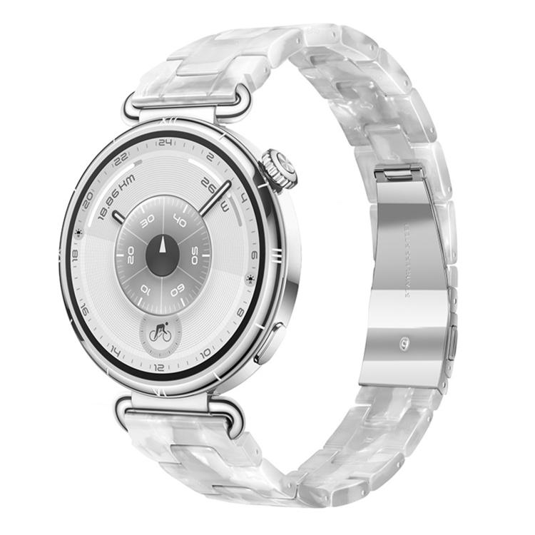 Slim Butterfly Clasp Three Beads Resin Watch Band, 18mm, 20mm