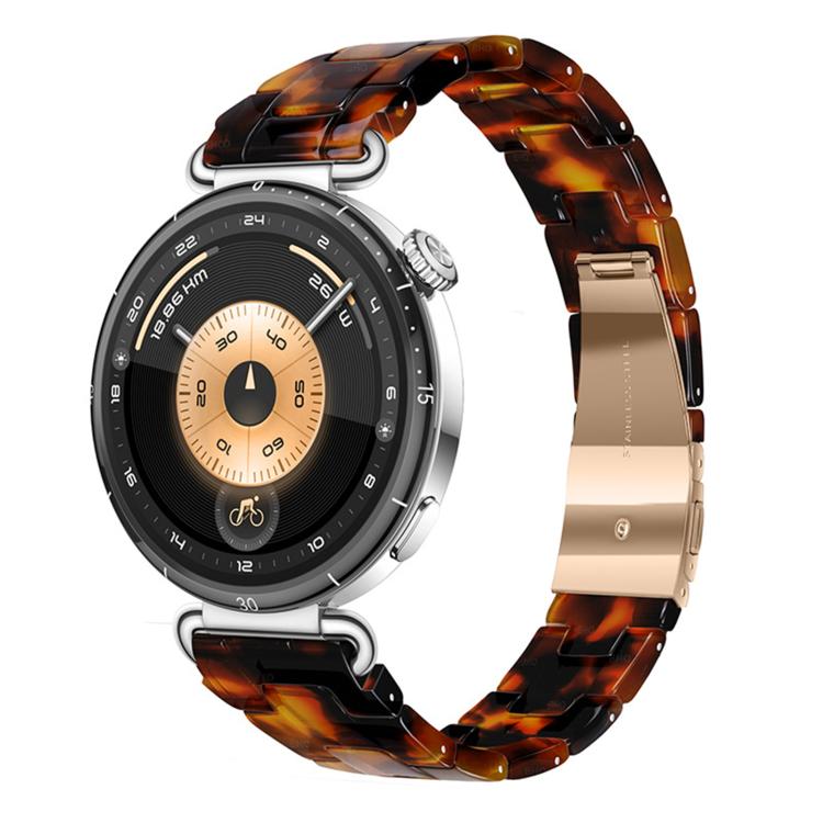 Slim Butterfly Clasp Three Beads Resin Watch Band, 18mm, 20mm