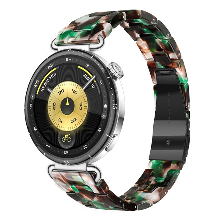 Slim Butterfly Clasp Three Beads Resin Watch Band, 18mm, 20mm