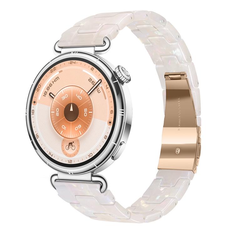 Slim Butterfly Clasp Three Beads Resin Watch Band, 18mm, 20mm