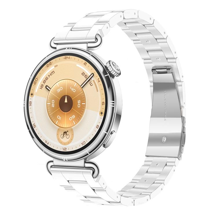 Slim Butterfly Clasp Three Beads Resin Watch Band, 18mm, 20mm