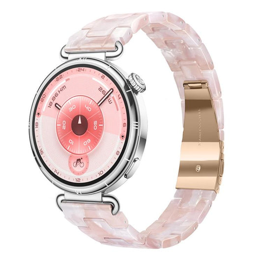 Slim Butterfly Clasp Three Beads Resin Watch Band, 22mm