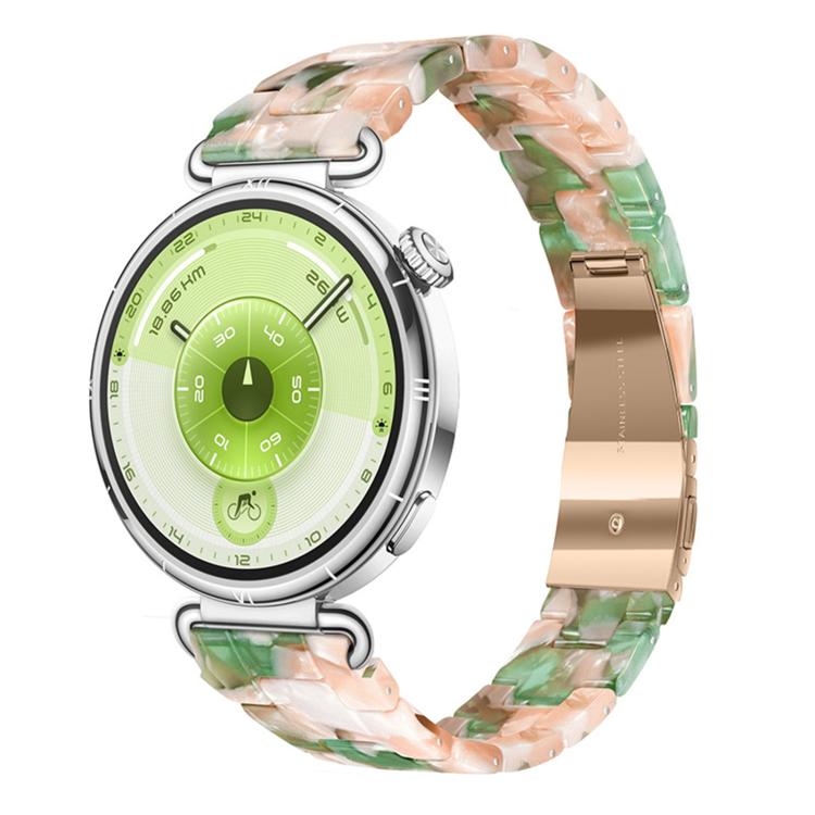 Slim Butterfly Clasp Three Beads Resin Watch Band, 22mm