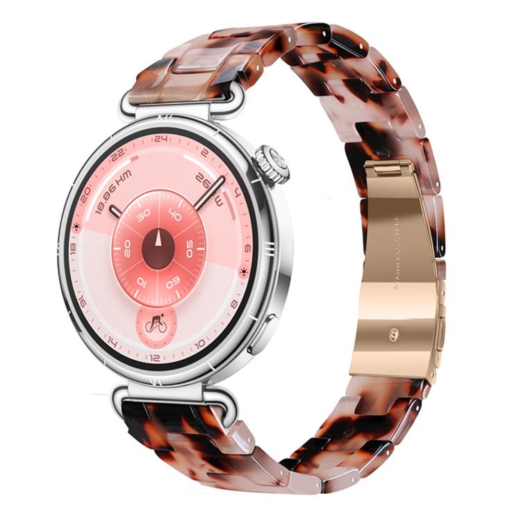 Slim Butterfly Clasp Three Beads Resin Watch Band, 22mm