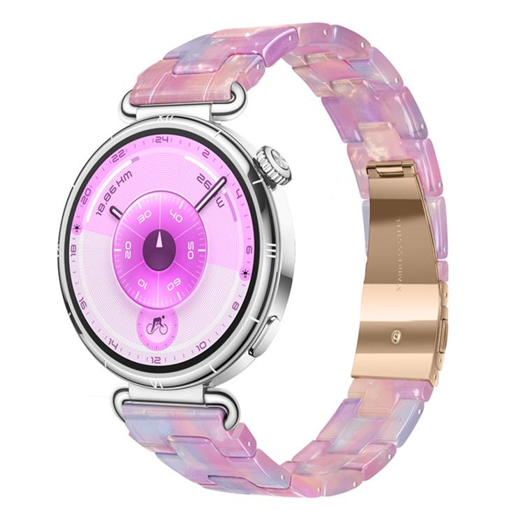 Slim Butterfly Clasp Three Beads Resin Watch Band, 22mm