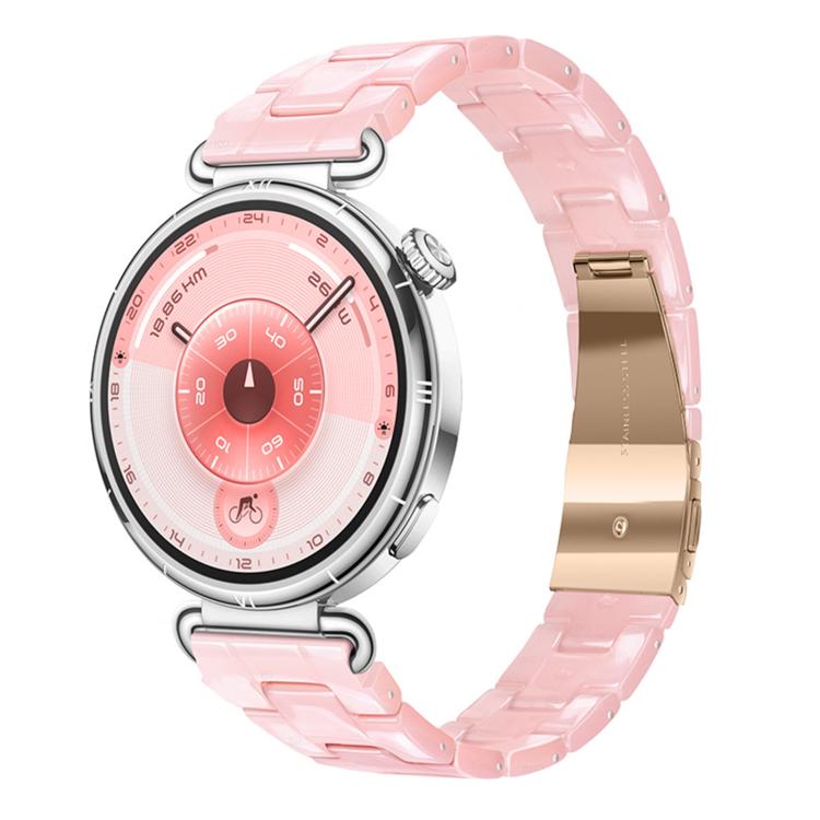Slim Butterfly Clasp Three Beads Resin Watch Band, 22mm