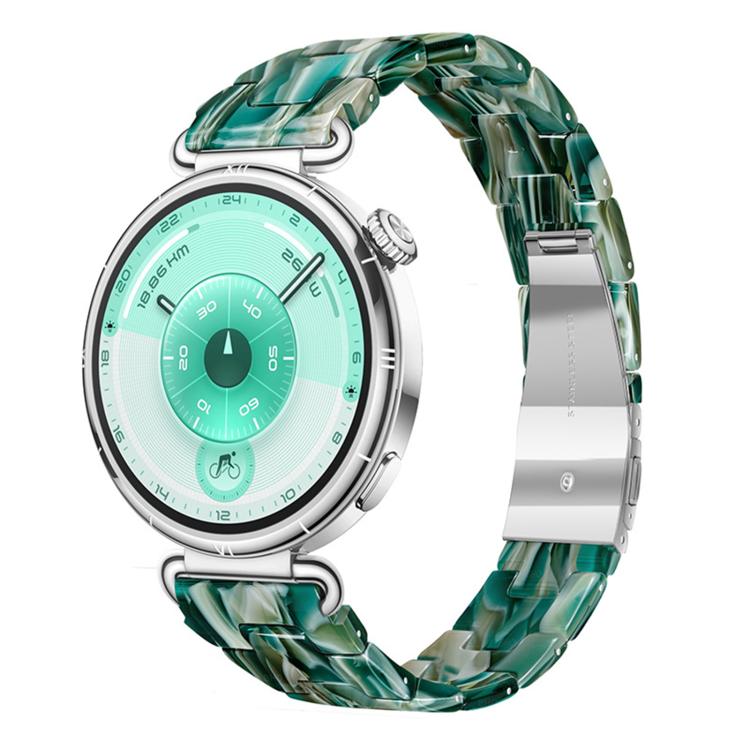 Slim Butterfly Clasp Three Beads Resin Watch Band, 22mm