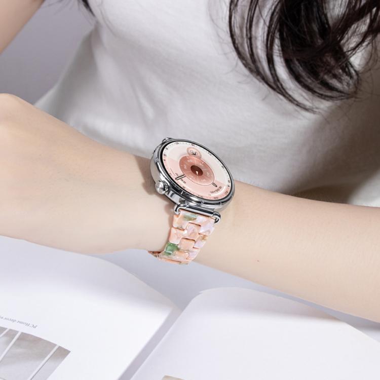 Slim Butterfly Clasp Three Beads Resin Watch Band, 22mm