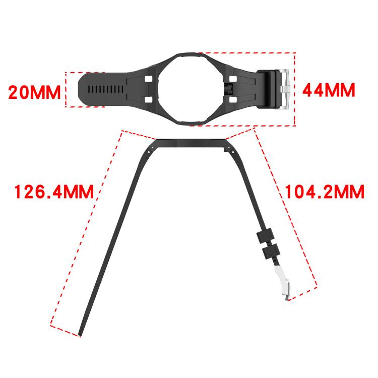 Integrated Stainless Steel Pin Buckle Contrast Color Silicone Watch Band, For Swatch Royal Pop