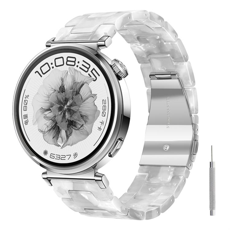 Butterfly Clasp Three Beads Resin Watch Band with Removal Tool, 18mm, 20mm