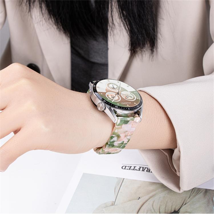 Butterfly Clasp Three Beads Resin Watch Band with Removal Tool, 18mm, 20mm