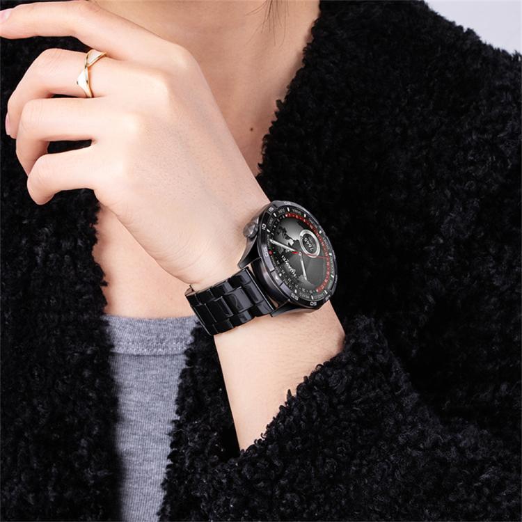 Butterfly Clasp Three Beads Resin Watch Band with Removal Tool, 18mm, 20mm