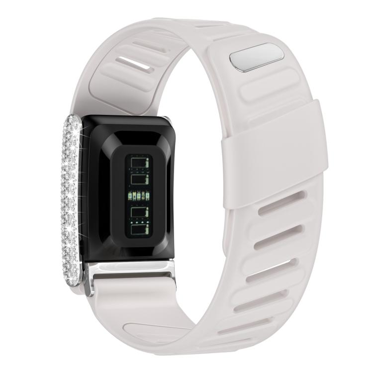 Full Diamond Style Two Color Silicone Watch Band, For WHOOP 5.0 Regular