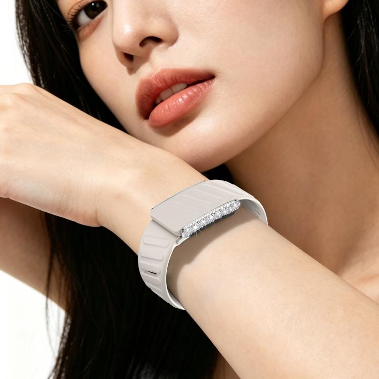 Full Diamond Style Two Color Silicone Watch Band, For WHOOP 5.0 Regular