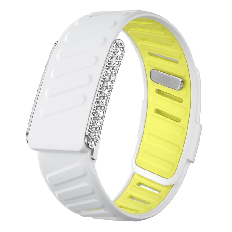 Full Diamond Style Two Color Silicone Watch Band, For WHOOP 5.0 Regular