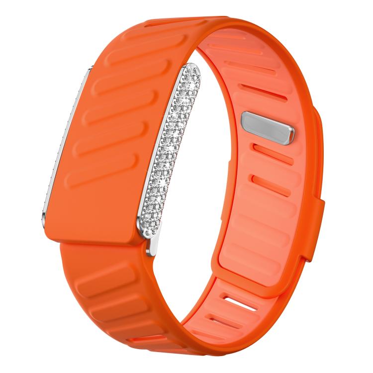 Full Diamond Style Two Color Silicone Watch Band, For WHOOP 5.0 Regular