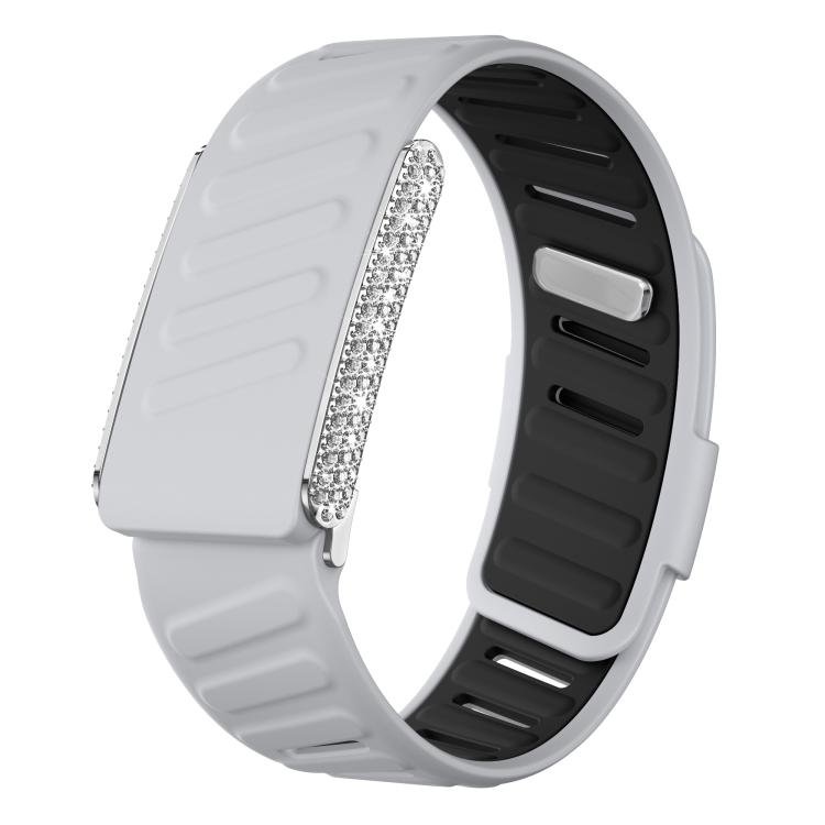 Full Diamond Style Two Color Silicone Watch Band, For WHOOP 5.0 Regular