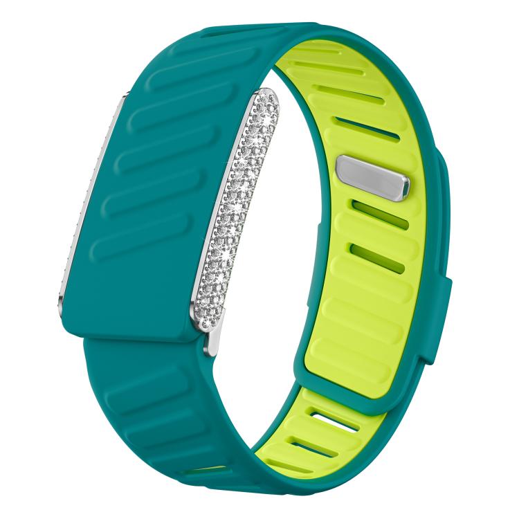 Full Diamond Style Two Color Silicone Watch Band, For WHOOP 5.0 Regular