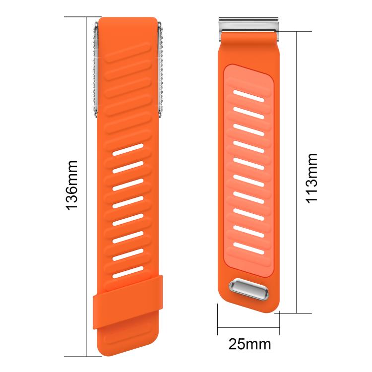 Full Diamond Style Two Color Silicone Watch Band, For WHOOP 5.0 Regular