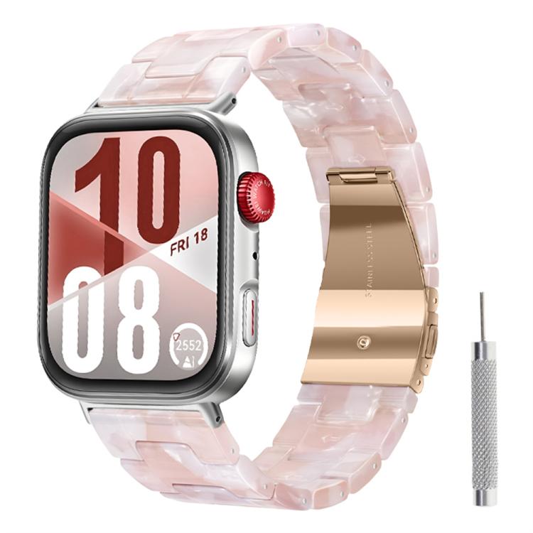 Butterfly Clasp Three Beads Resin Watch Band with Removal Tool, For Huawei Watch Fit 2, For Huawei Watch Fit, For Huawei Watch Fit 5 / Fit 5 Pro / Fit 4
