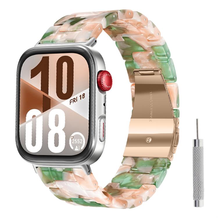 Butterfly Clasp Three Beads Resin Watch Band with Removal Tool, For Huawei Watch Fit 2, For Huawei Watch Fit, For Huawei Watch Fit 5 / Fit 5 Pro / Fit 4