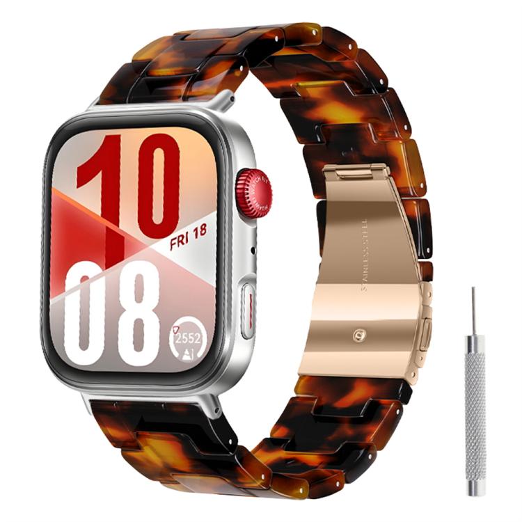 Butterfly Clasp Three Beads Resin Watch Band with Removal Tool, For Huawei Watch Fit 2, For Huawei Watch Fit, For Huawei Watch Fit 5 / Fit 5 Pro / Fit 4