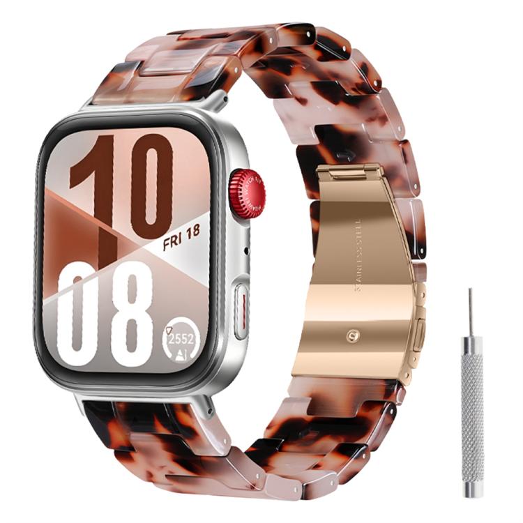 Butterfly Clasp Three Beads Resin Watch Band with Removal Tool, For Huawei Watch Fit 2, For Huawei Watch Fit, For Huawei Watch Fit 5 / Fit 5 Pro / Fit 4