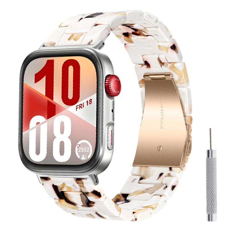 Butterfly Clasp Three Beads Resin Watch Band with Removal Tool, For Huawei Watch Fit 2, For Huawei Watch Fit, For Huawei Watch Fit 5 / Fit 5 Pro / Fit 4