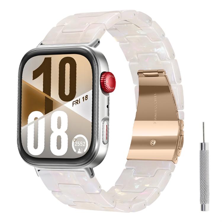 Butterfly Clasp Three Beads Resin Watch Band with Removal Tool, For Huawei Watch Fit 2, For Huawei Watch Fit, For Huawei Watch Fit 5 / Fit 5 Pro / Fit 4