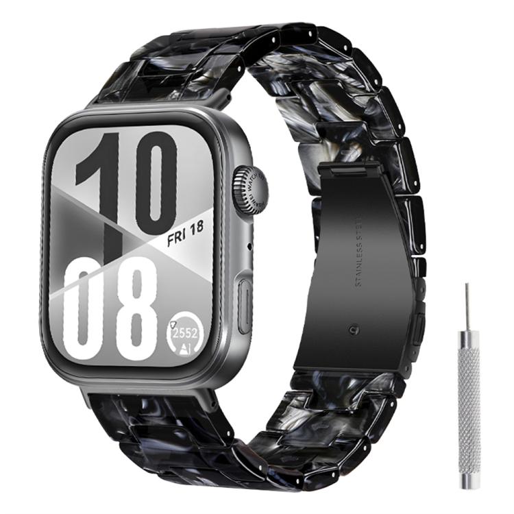 Butterfly Clasp Three Beads Resin Watch Band with Removal Tool, For Huawei Watch Fit 2, For Huawei Watch Fit, For Huawei Watch Fit 5 / Fit 5 Pro / Fit 4