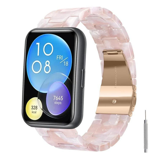 Butterfly Clasp Three Beads Resin Watch Band with Removal Tool, For Huawei Watch Fit 2, For Huawei Watch Fit, For Huawei Watch Fit 5 / Fit 5 Pro / Fit 4