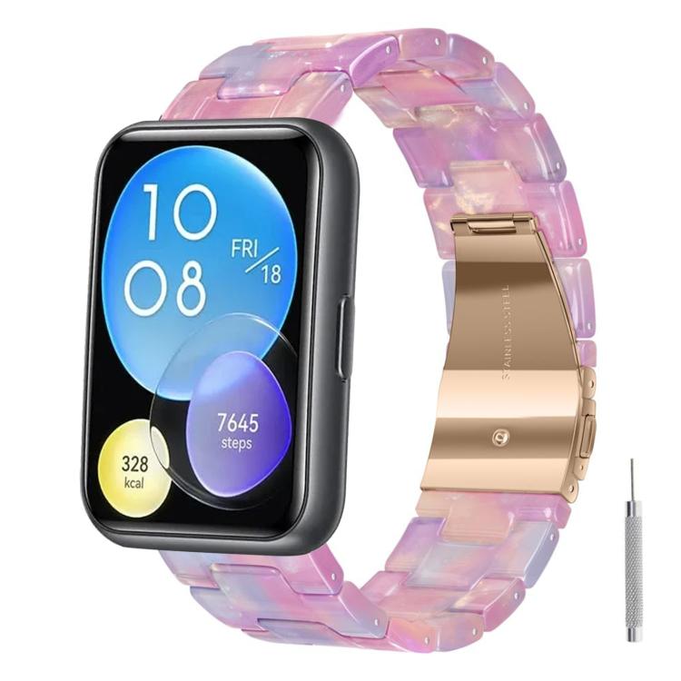 Butterfly Clasp Three Beads Resin Watch Band with Removal Tool, For Huawei Watch Fit 2, For Huawei Watch Fit, For Huawei Watch Fit 5 / Fit 5 Pro / Fit 4