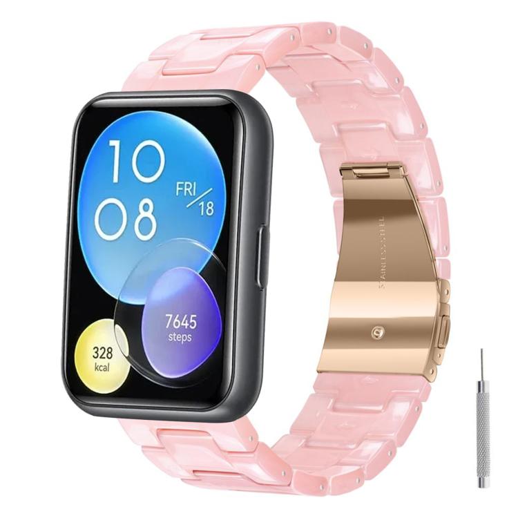 Butterfly Clasp Three Beads Resin Watch Band with Removal Tool, For Huawei Watch Fit 2, For Huawei Watch Fit, For Huawei Watch Fit 5 / Fit 5 Pro / Fit 4