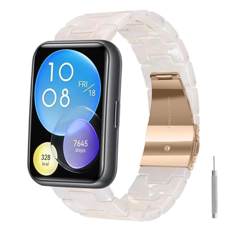 Butterfly Clasp Three Beads Resin Watch Band with Removal Tool, For Huawei Watch Fit 2, For Huawei Watch Fit, For Huawei Watch Fit 5 / Fit 5 Pro / Fit 4