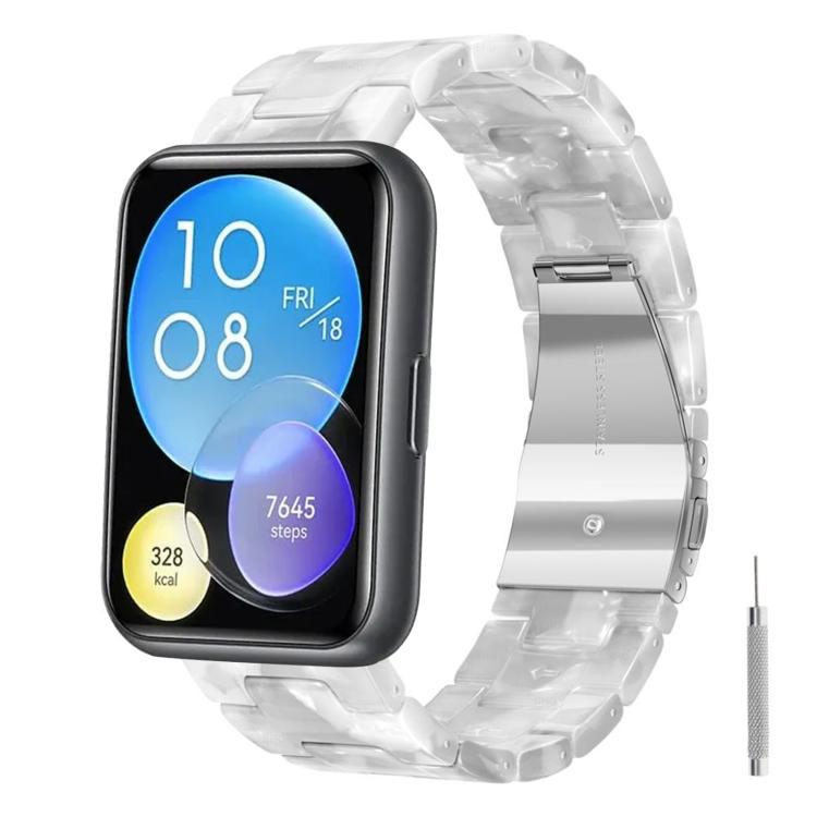Butterfly Clasp Three Beads Resin Watch Band with Removal Tool, For Huawei Watch Fit 2, For Huawei Watch Fit, For Huawei Watch Fit 5 / Fit 5 Pro / Fit 4