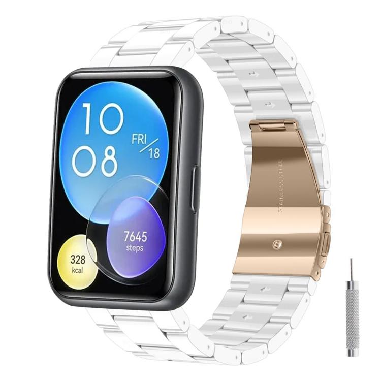 Butterfly Clasp Three Beads Resin Watch Band with Removal Tool, For Huawei Watch Fit 2, For Huawei Watch Fit, For Huawei Watch Fit 5 / Fit 5 Pro / Fit 4