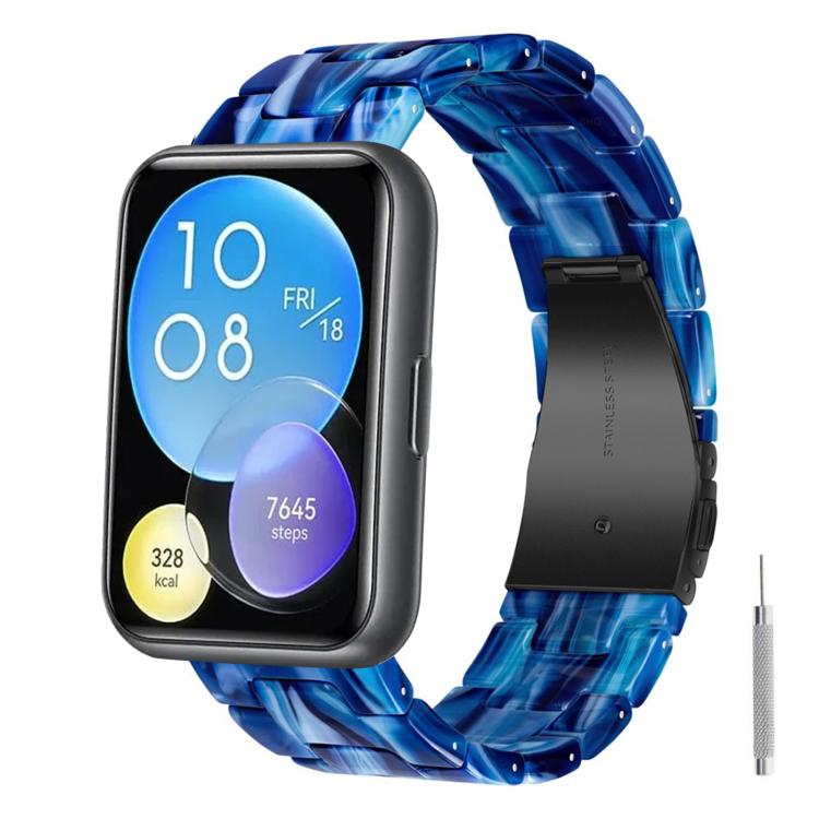 Butterfly Clasp Three Beads Resin Watch Band with Removal Tool, For Huawei Watch Fit 2, For Huawei Watch Fit, For Huawei Watch Fit 5 / Fit 5 Pro / Fit 4
