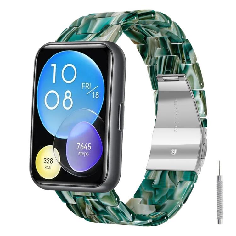 Butterfly Clasp Three Beads Resin Watch Band with Removal Tool, For Huawei Watch Fit 2, For Huawei Watch Fit, For Huawei Watch Fit 5 / Fit 5 Pro / Fit 4