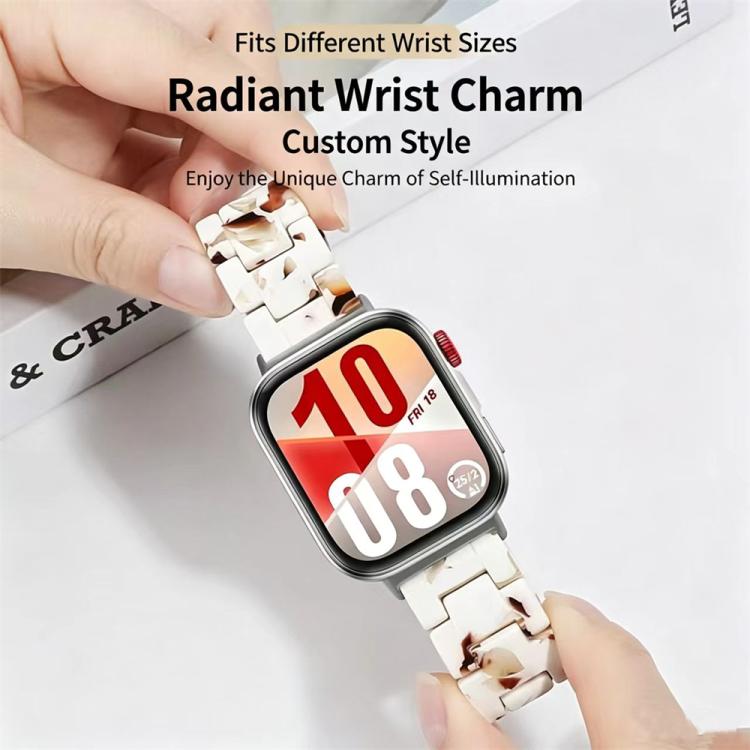 Butterfly Clasp Three Beads Resin Watch Band with Removal Tool, For Huawei Watch Fit 2, For Huawei Watch Fit, For Huawei Watch Fit 5 / Fit 5 Pro / Fit 4