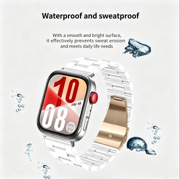 Butterfly Clasp Three Beads Resin Watch Band with Removal Tool, For Huawei Watch Fit 2, For Huawei Watch Fit, For Huawei Watch Fit 5 / Fit 5 Pro / Fit 4