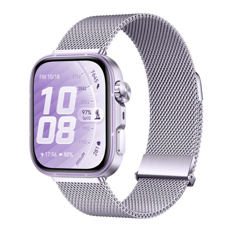 Two-Section Dual Magnetic Milanese Stainless Steel Watch Band, For Huawei Watch Fit 5 / Fit 5 Pro / Fit 4